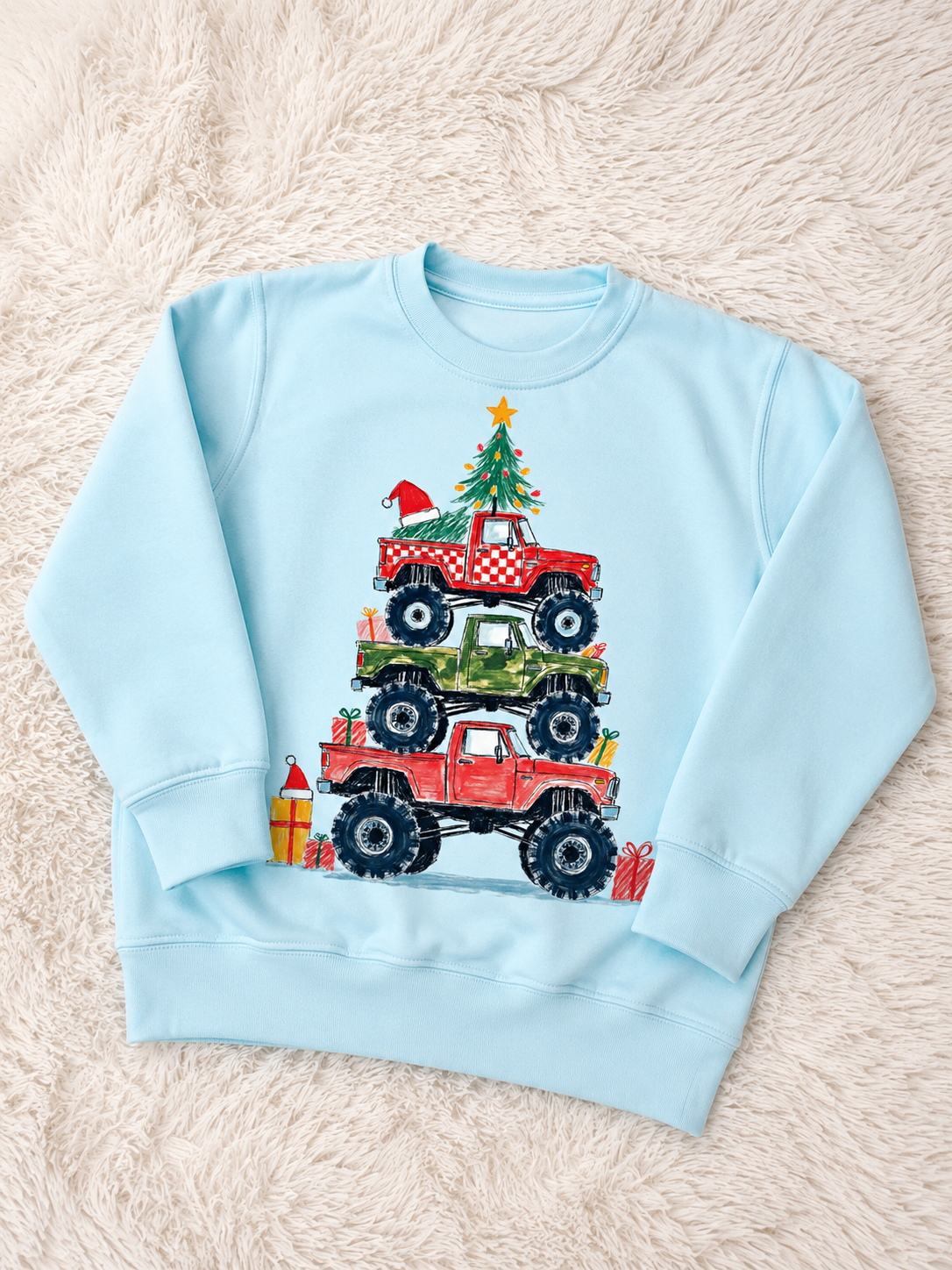 Pale blue Christmas sweatshirt