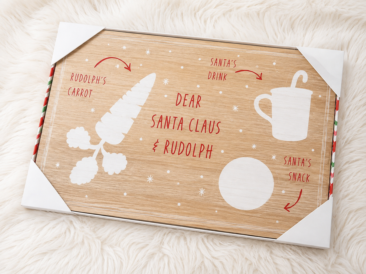Santas wooden treat board